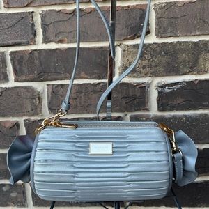 Kate Spade Sweet Treats Festive Pleated SM Barrel Bag Starlight Silver